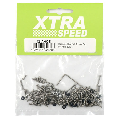 �Ϻ��[#XS-AX0061] Stainless Steel Full Screw Set For Axial SCX24[��ǰ�ڵ�]XTRA SPEED