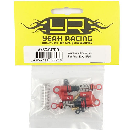�Ϻ��[#AXSC-047RD] [2��] Aluminum Shock Pair For Axial SCX24[��ǰ�ڵ�]YEAH RACING
