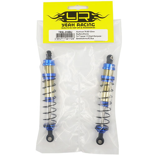 Ϻ[#TRSL-018BU] Aluminum TR-XB 105mm Big Bore Shocks For Traxxas 1/10 Slash Stampede Bandit Arrma RC Blue[ǰڵ]YEAH RACING